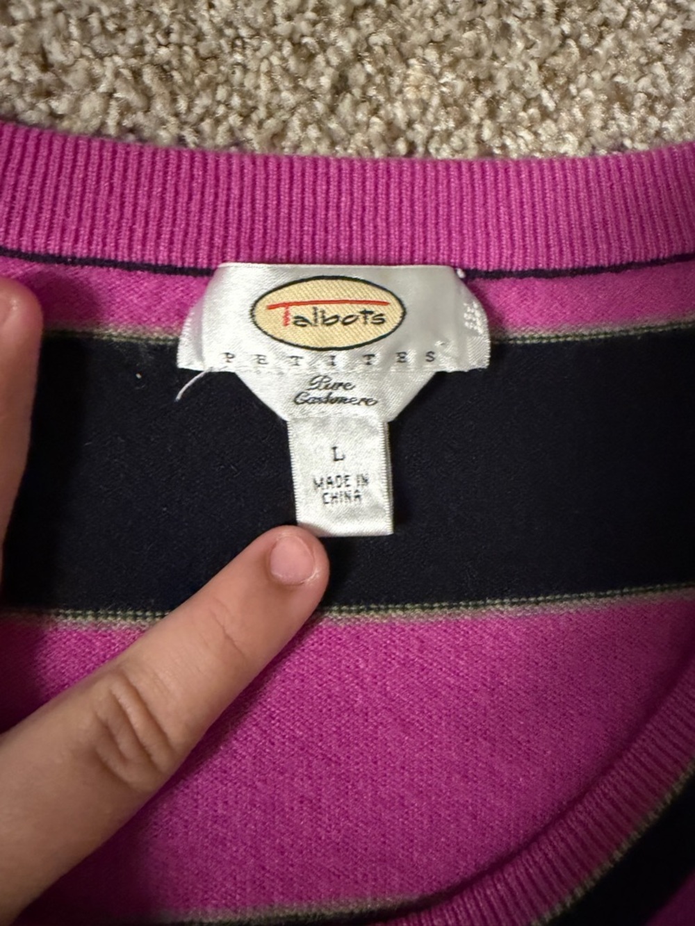 Talbots short sleeve pure cashmere sweater - Picture 2 of 3